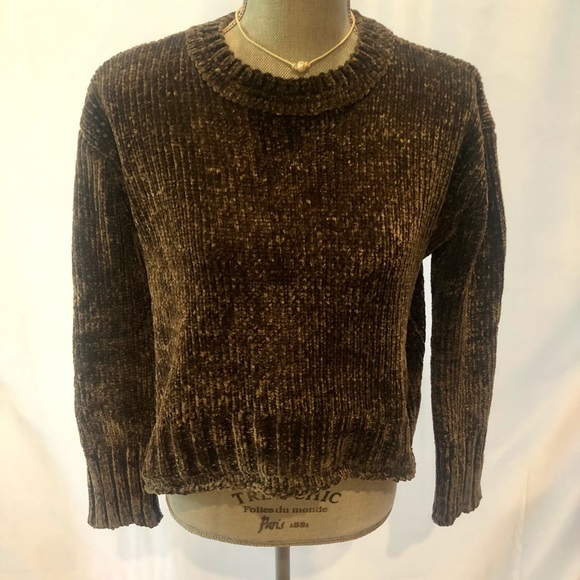 Aeropostale Chenille Sweater in Olive Green. Sz Sm - Picture 2 of 4